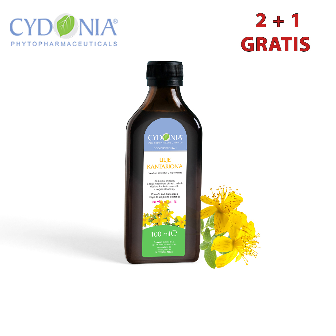 Ulje kantariona KANTARIONOVO ULJE ZA SPOLJAŠNJU PRIMJENU – ZA NJEGU I REGENERACIJU KOŽE, RANE, OPEKOTINE I BOL U MIŠIĆIMA - Image 1