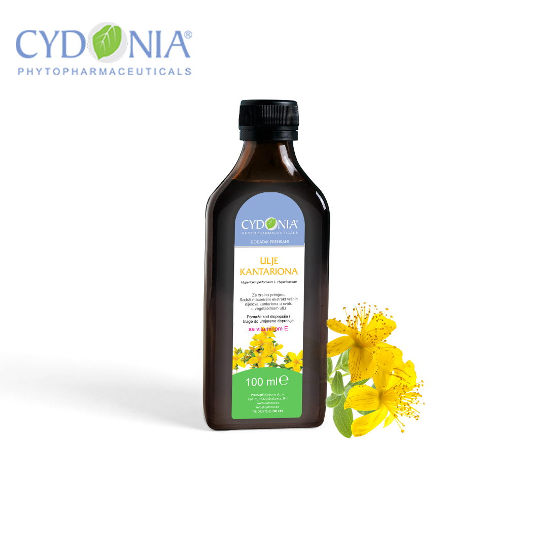 Ulje kantariona KANTARIONOVO ULJE ZA SPOLJAŠNJU PRIMJENU – ZA NJEGU I REGENERACIJU KOŽE, RANE, OPEKOTINE I BOL U MIŠIĆIMA - Image 1